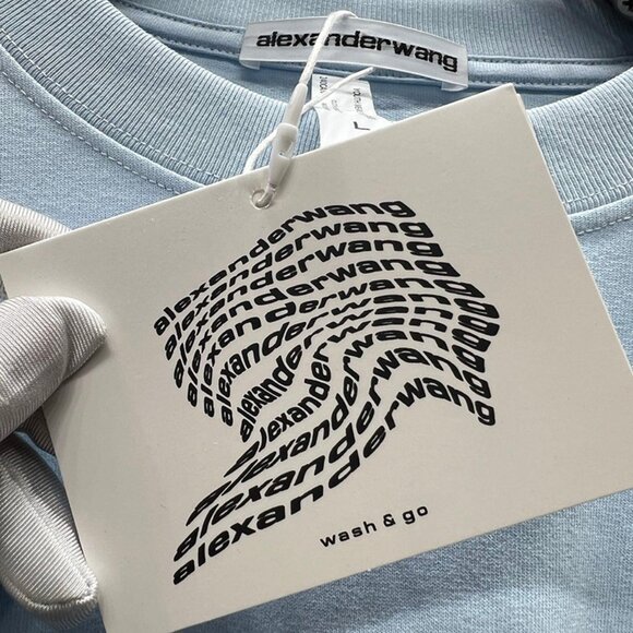 Alexander Wang Blue Long-Sleeved Top - Picture 6 of 9